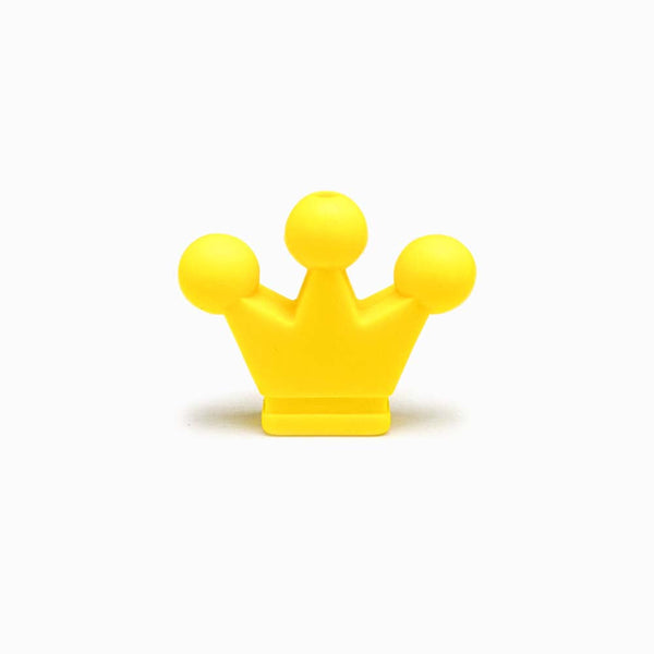 Contas de Silicone Coroa 38x28mm AMARELO