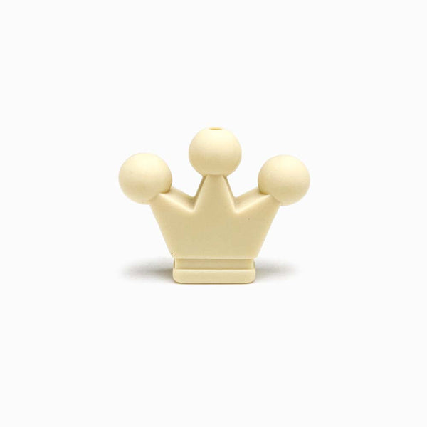 Contas de Silicone Coroa 38x28mm BEGE