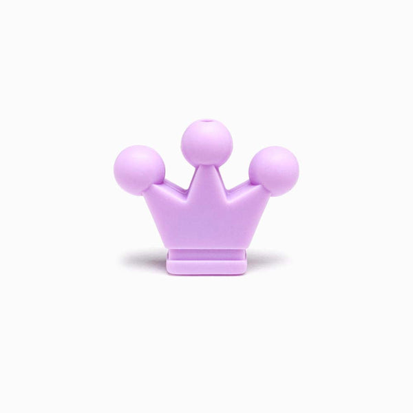 Contas de Silicone Coroa 38x28mm LAVANDA