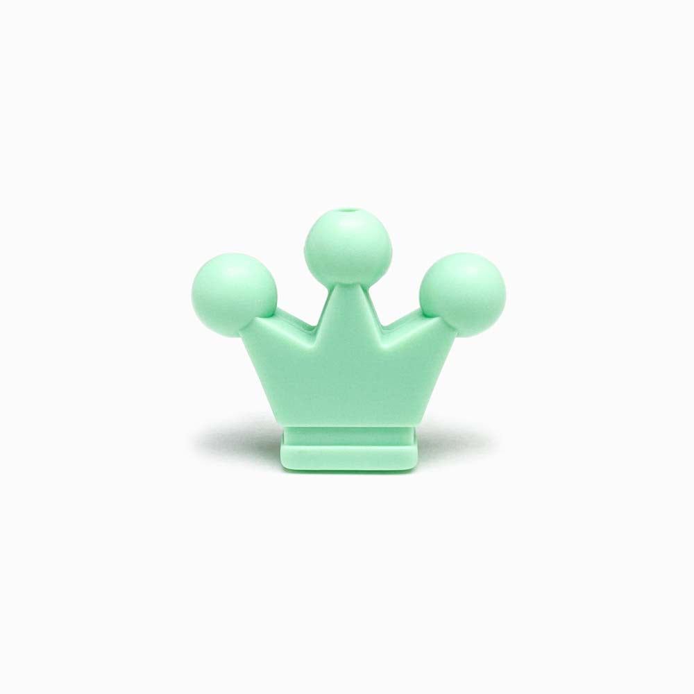 Contas de Silicone Coroa 38x28mm VERDE ÁGUA
