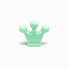Contas de Silicone Coroa 38x28mm VERDE ÁGUA