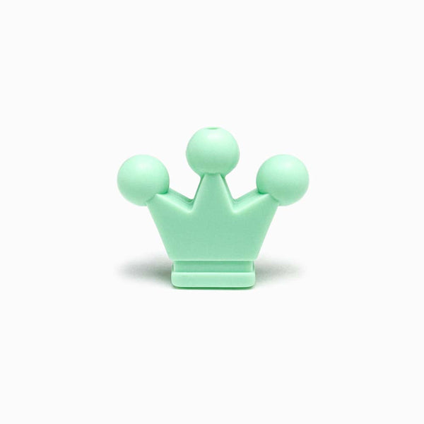 Contas de Silicone Coroa 38x28mm VERDE ÁGUA