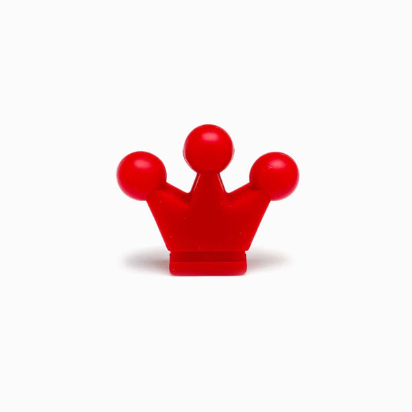 Contas de Silicone Coroa 38x28mm VERMELHO