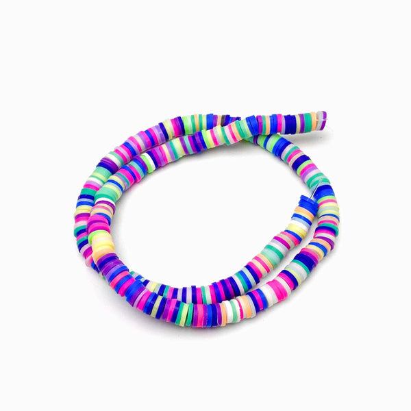 Fiada Discos de Fimo/Borracha Sortidos 6mm