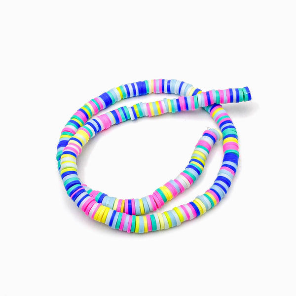 Fiada Discos de Fimo/Borracha Sortidos 6mm