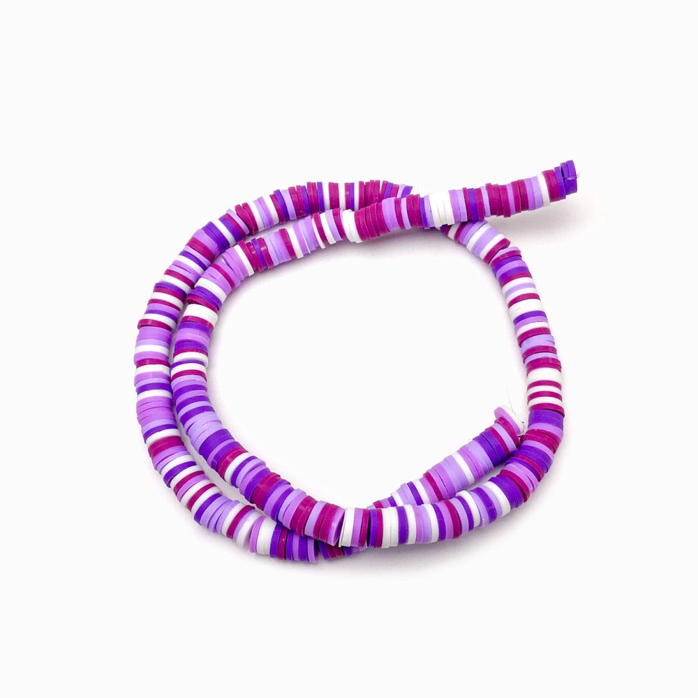 Fiada Discos de Fimo/Borracha Sortidos 6mm