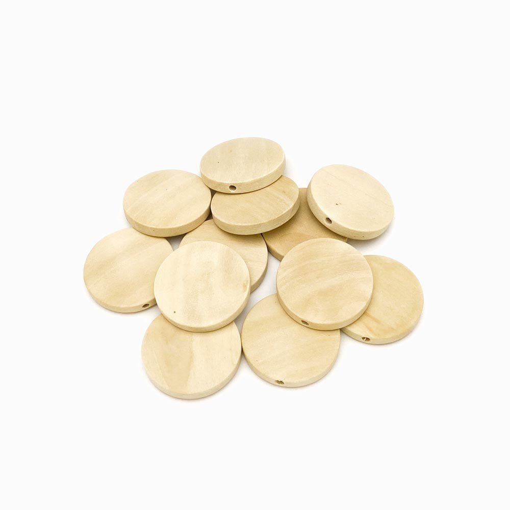 Disco de madeira natural