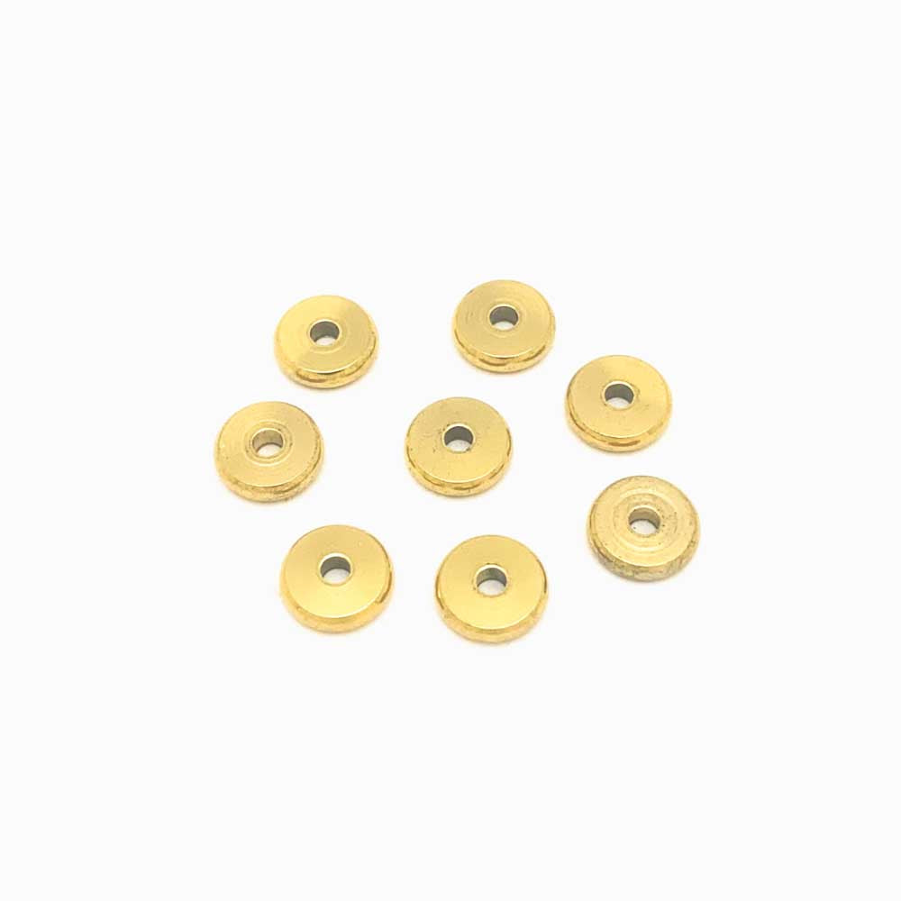 Pack 8 Disco em Aço Inox Dourado 8mm