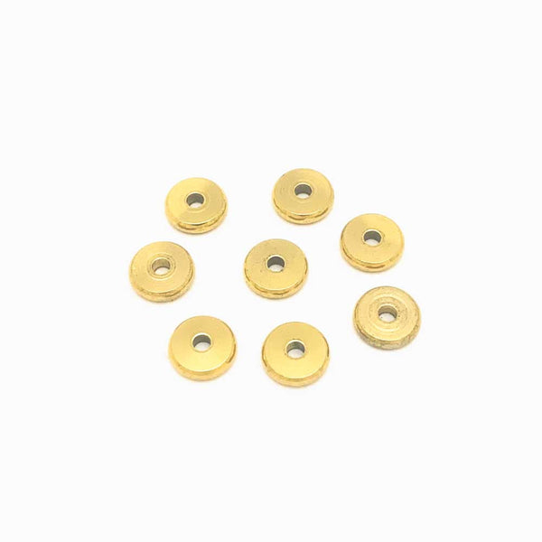 Pack 8 Disco em Aço Inox Dourado 8mm