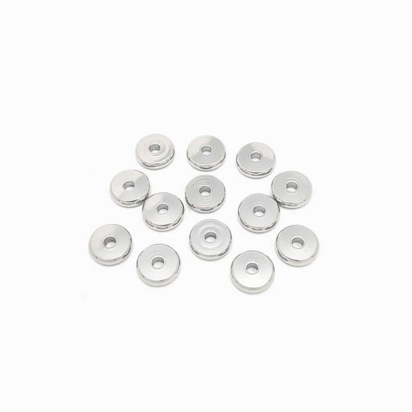 Pack 20 Disco em Aço Inox Prateado 8mm