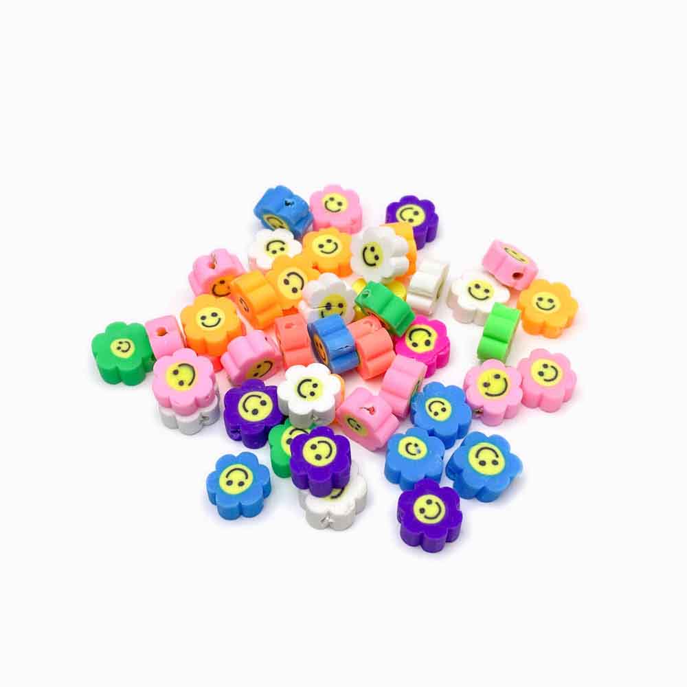 entremeio de borracha em forma de girassol com smile