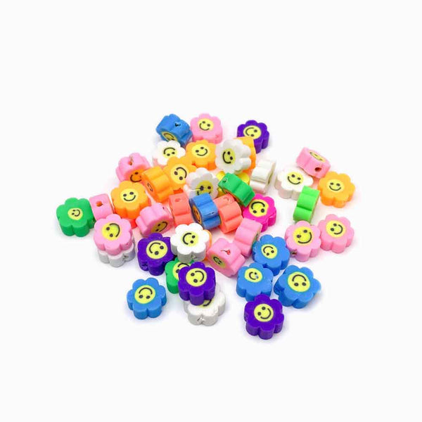 entremeio de borracha em forma de girassol com smile