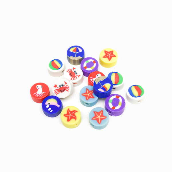 entremeio de borracha com elementos de praia