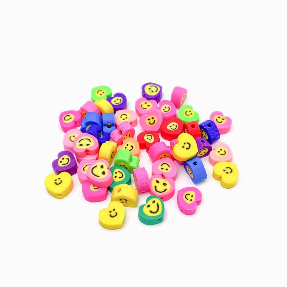 entremeio de borracha em forma de coração com smile