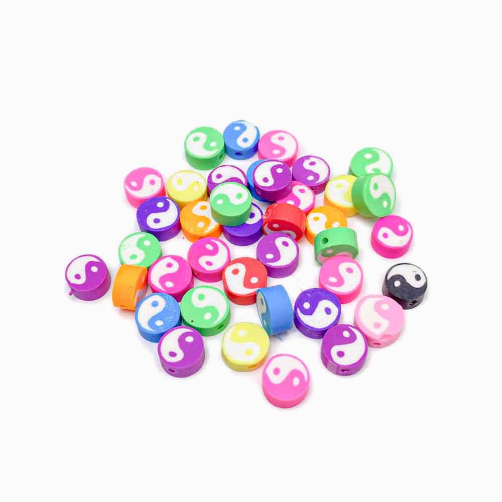 entremeio de borracha yin yang colorido