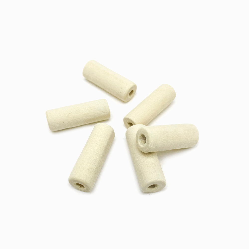 Contas de madeira natural