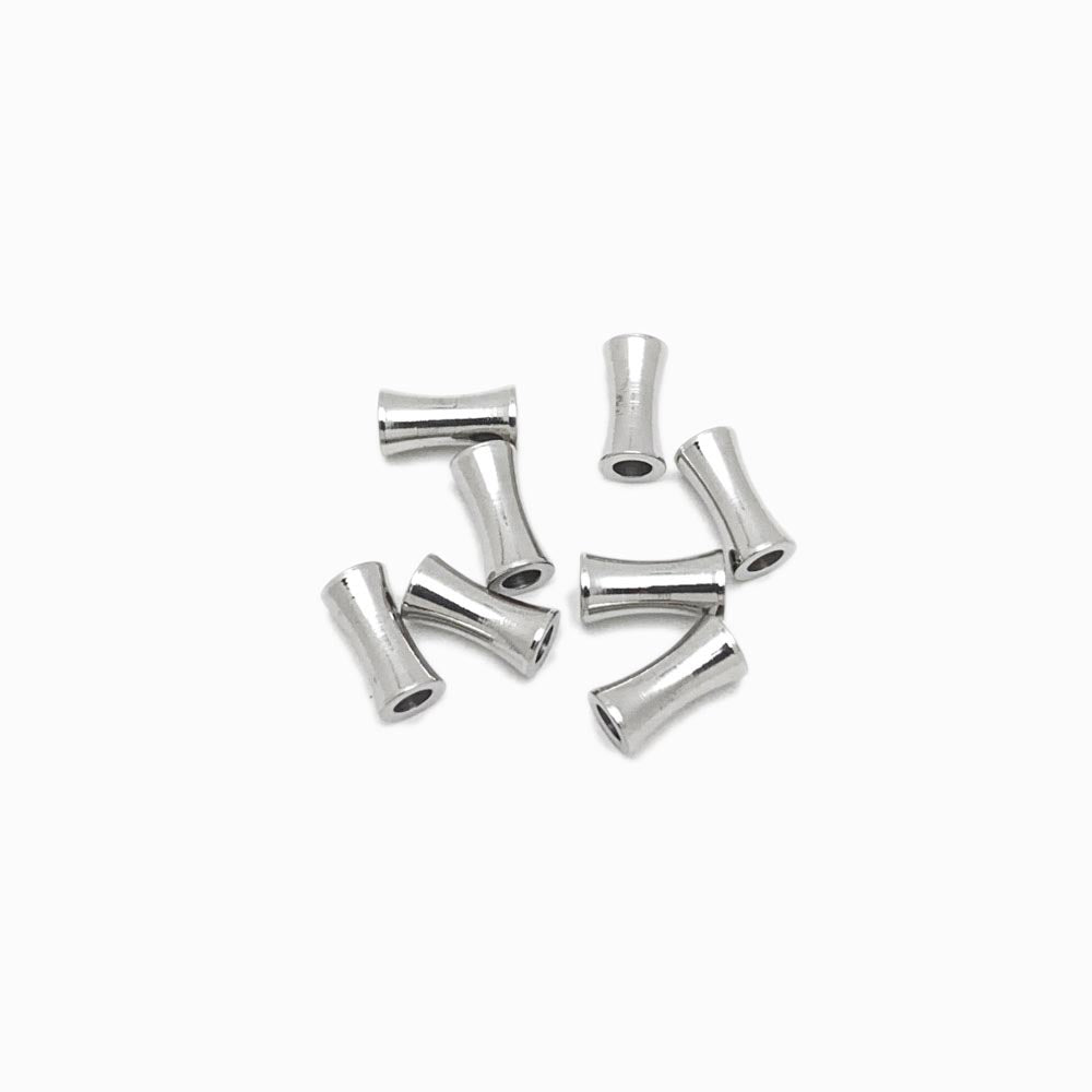 Pack 8 Espaçador Túnel 8x4mm - Aço Inox Prateado