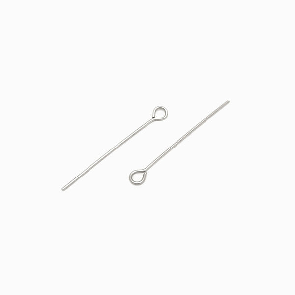 espigão argola em aço inox prateado 20mm