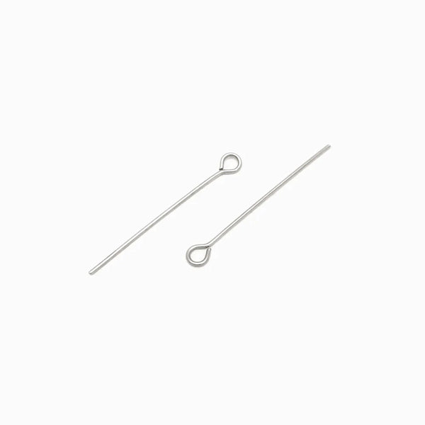 espigão argola em aço inox prateado 30mm