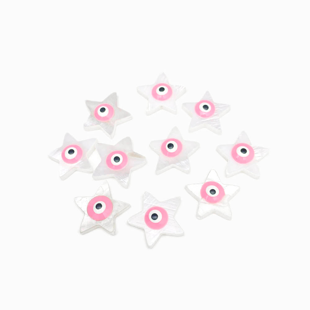 Entremeio Estrela Madrepérola com Olho Turco 15mm