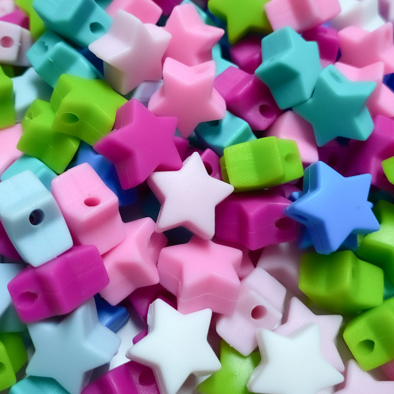 Estrela em silicone para montar porta-chucha