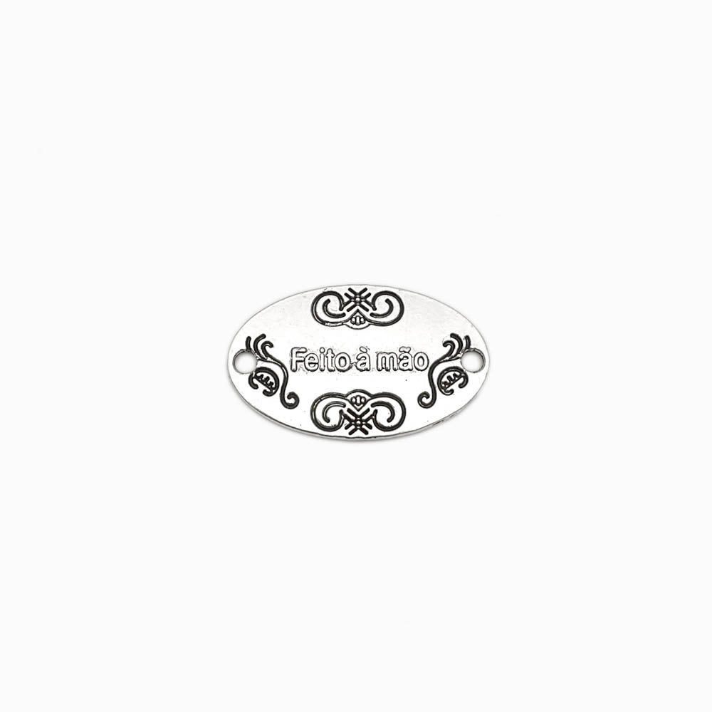 Pack 4 Etiqueta Feito à Mão Metal 31x19mm