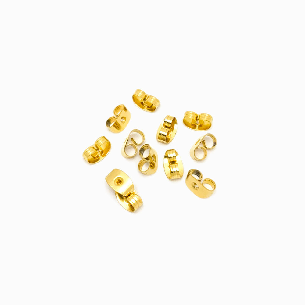 ENCAIXE TRASEIRO PARA BASE BRINCOS AÇO INOX DOURADO