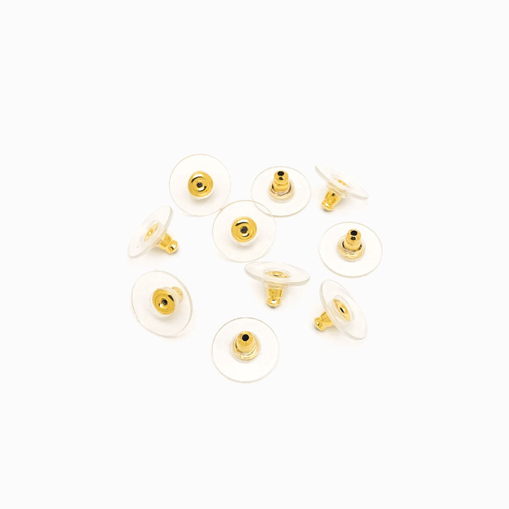 Pack 10 Encaixe Traseiro para Brincos - Aço Inox e Silicone