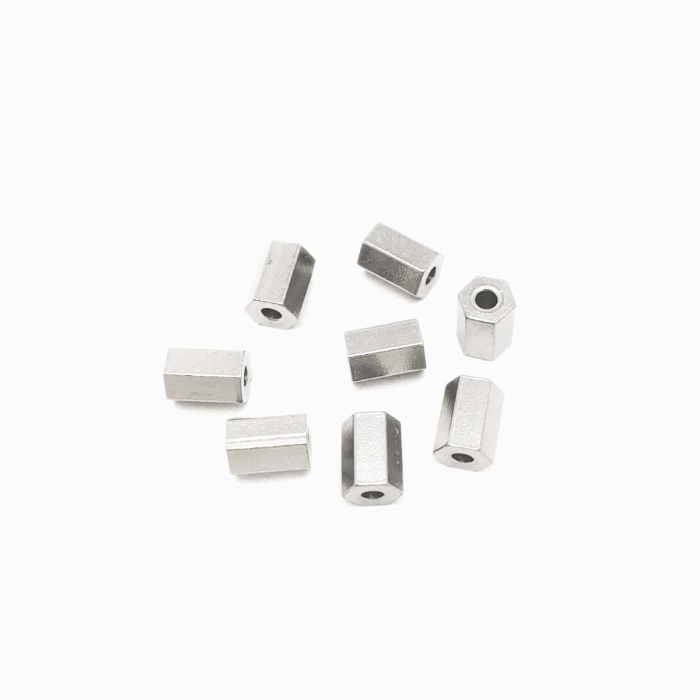 Espaçador Hexagonal 8x5.5mm - Aço Inox Prateado