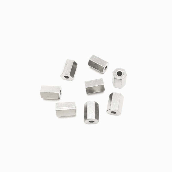 Espaçador Hexagonal 8x5.5mm - Aço Inox Prateado
