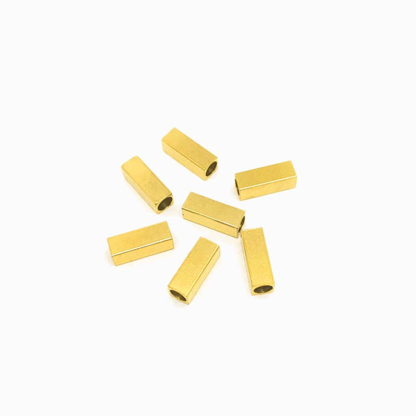 Espaçador Retangular 11x4mm - Aço Inox Dourado