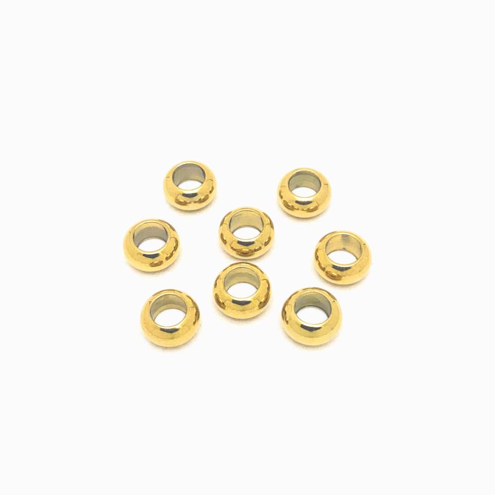 Pack 8 Espaçador em Aço Inox Dourado 9mm