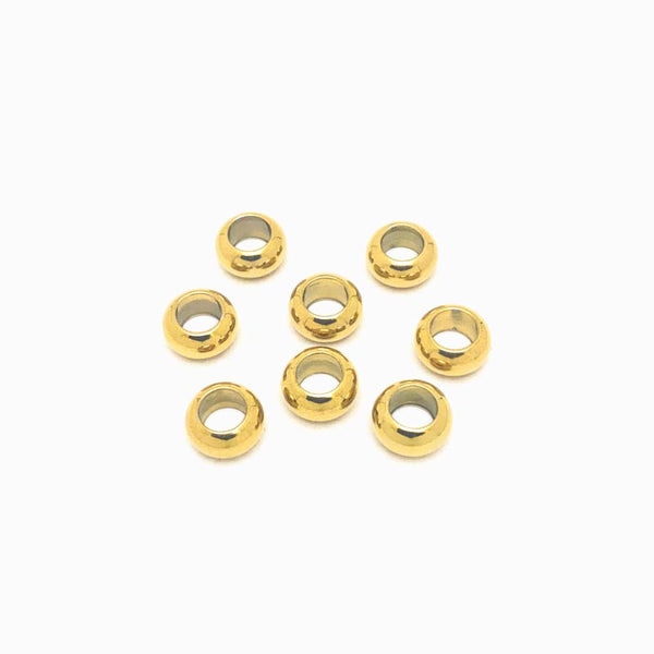 Pack 8 Espaçador em Aço Inox Dourado 9mm