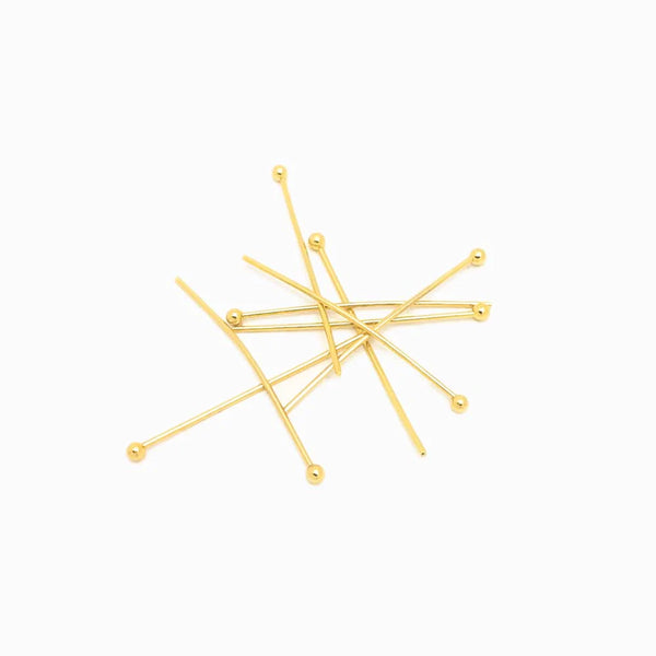 Pack 14 Espigões Bola em Aço Inox Dourado 30mm