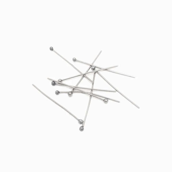 Pack 25 Espigões Bola em Aço Inox Prateado 20mm