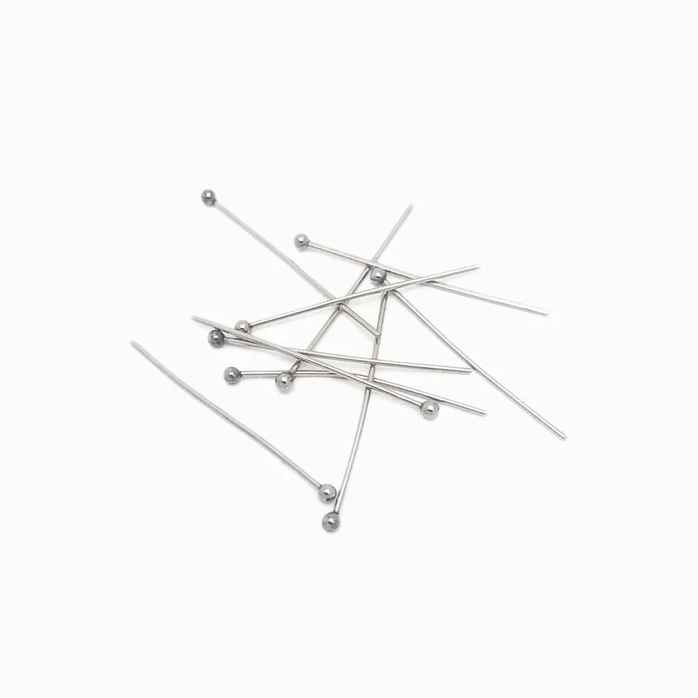 Pack 25 Espigões Bola em Aço Inox Prateado 30mm