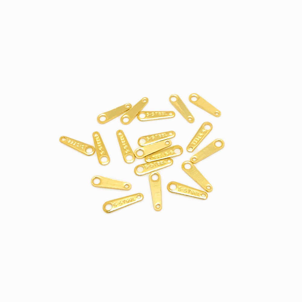 ETIQUETA STAINLESS STEEL AÇO INOX DOURADO