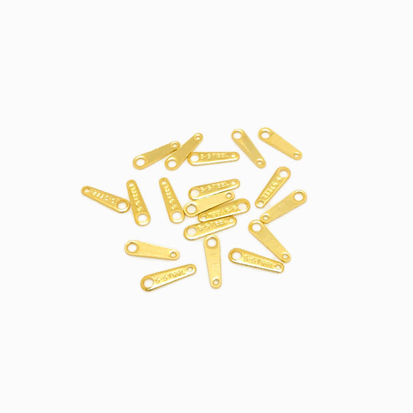 ETIQUETA STAINLESS STEEL AÇO INOX DOURADO