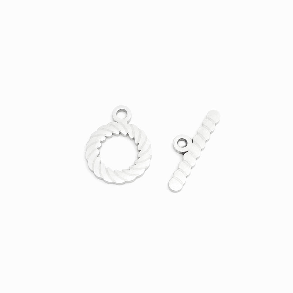 Fecho T 15x19mm - Aço Inox Prateado