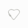 Fecho Coração 34x34mm - Aço Inox Prateado