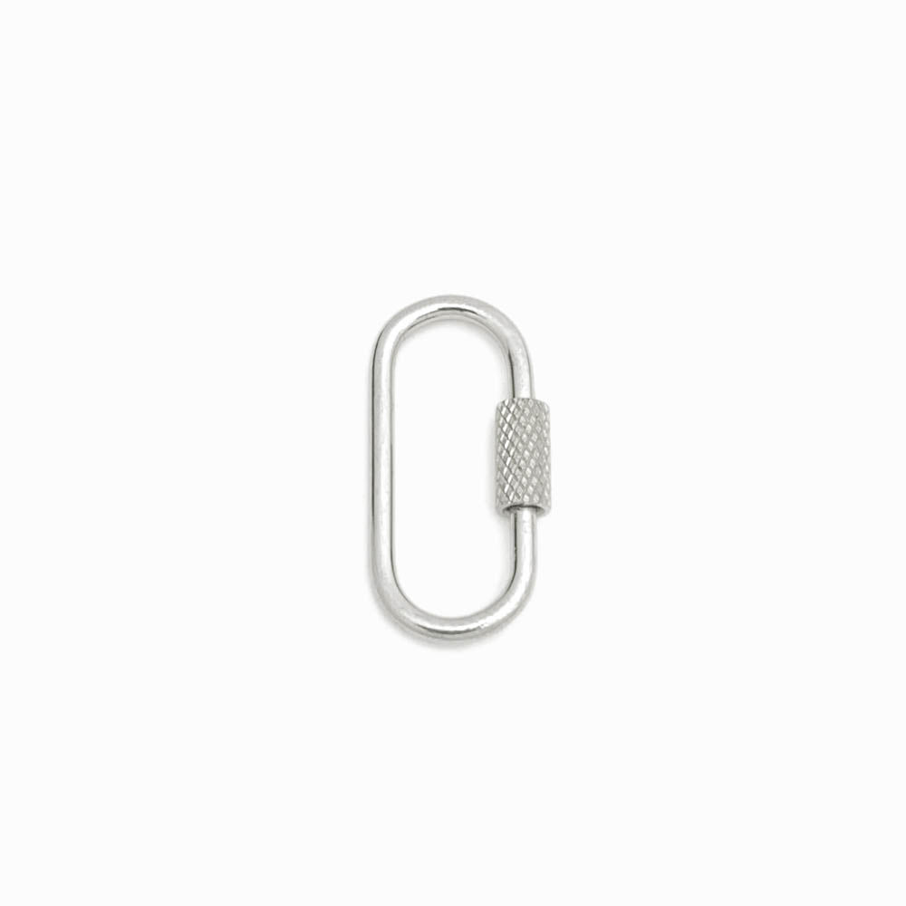 Fecho Mosquetão 27x13mm - Aço Inox Prateado