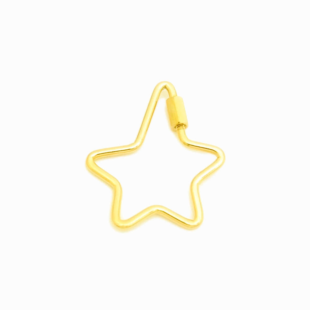 Fecho Estrela 35x30mm - Aço Inox Dourado