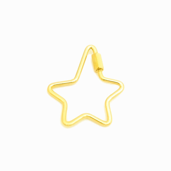 Fecho Estrela 35x30mm - Aço Inox Dourado