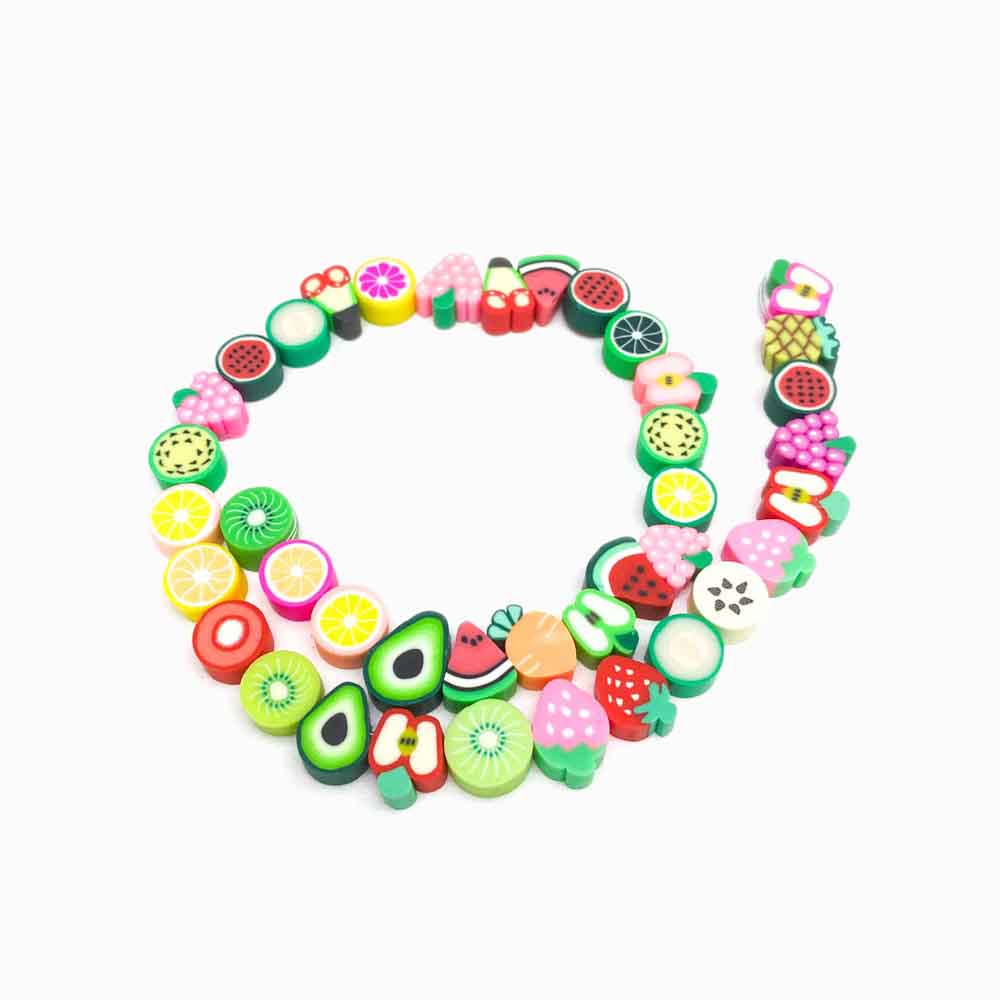 entremeio de borracha em forma de frutas