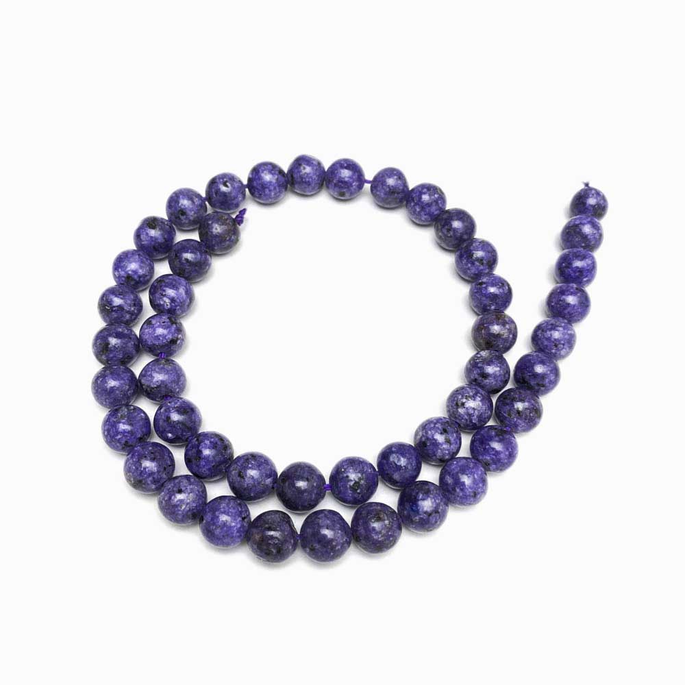 FIADA CONTAS DE PEDRA JASPER 8MM ROXO