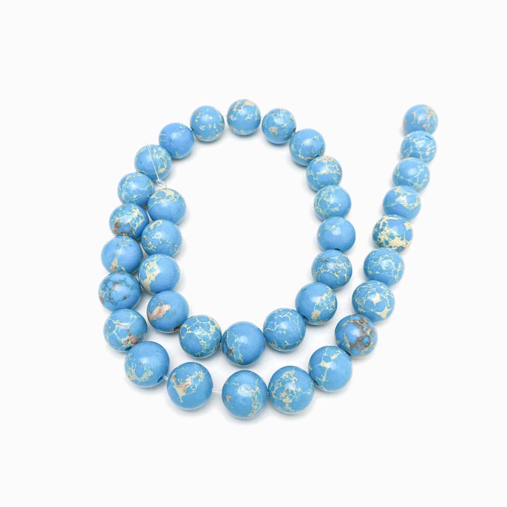 Fiada Contas de Pedra Jaspe Imperial 10mm