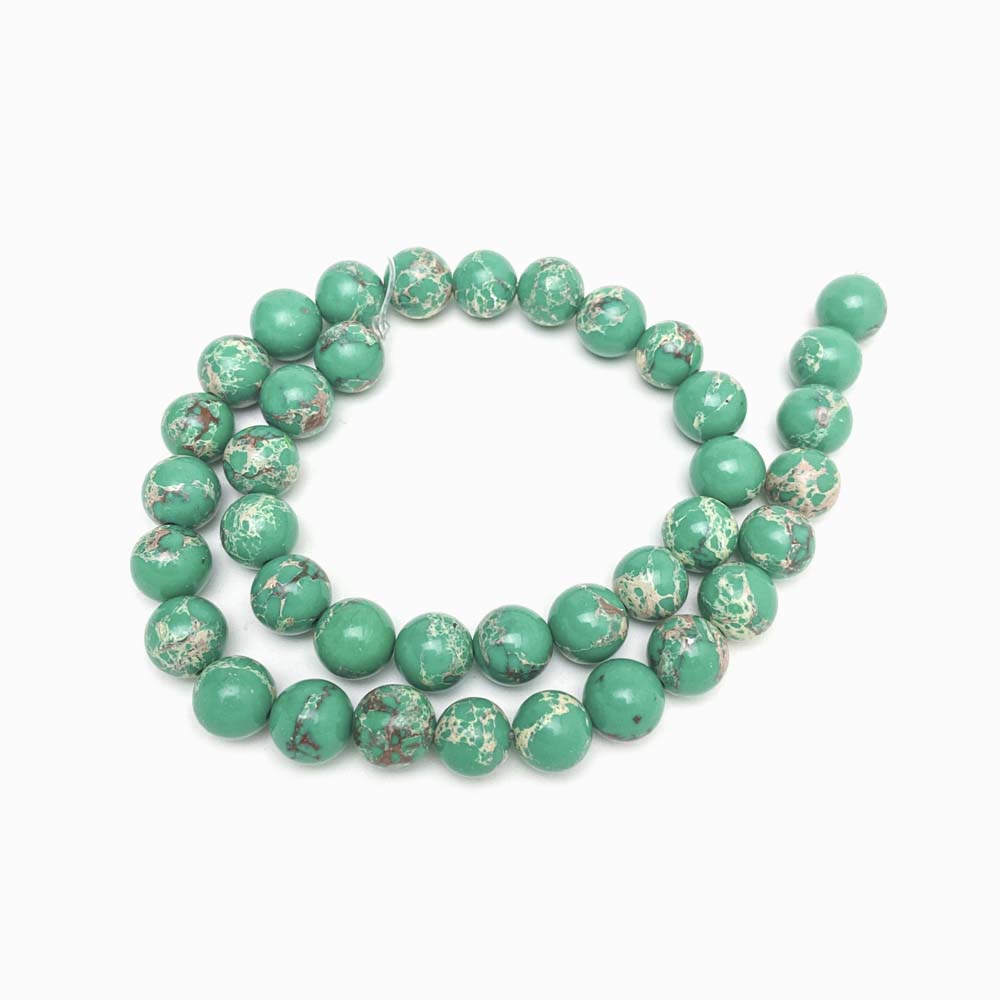 Fiada Contas de Pedra Jaspe Imperial 10mm