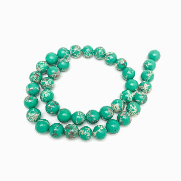 Fiada Contas de Pedra Jaspe Imperial 10mm