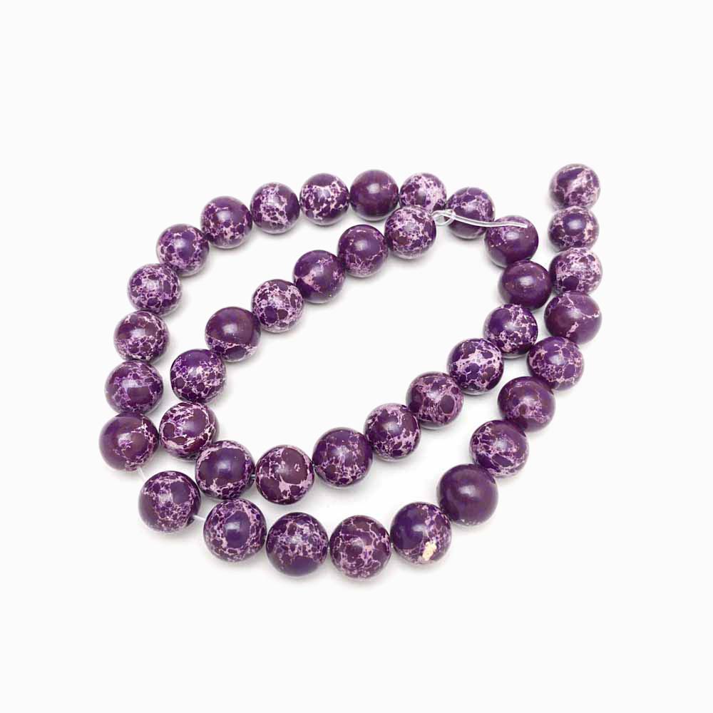 Fiada Contas de Pedra Jaspe Imperial 10mm