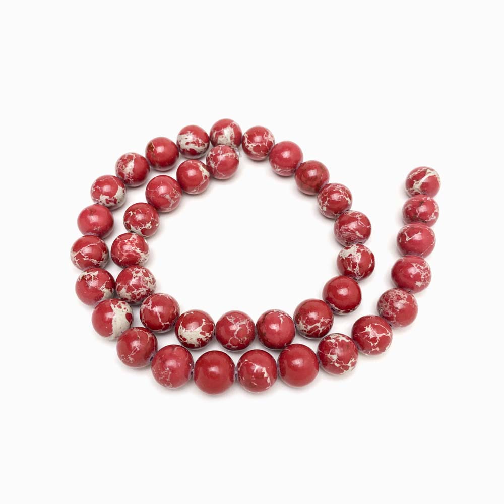 Fiada Contas de Pedra Jaspe Imperial 10mm